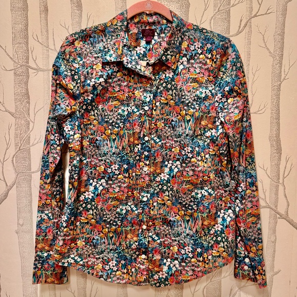 J. Crew Tops - NWOT- Liberty of London x J. Crew Faria Flowers Floral Print- Size 10